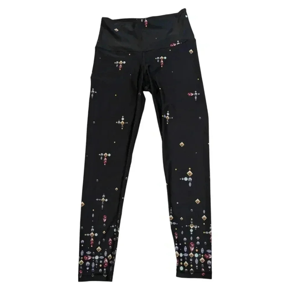 Victoria Secret Sport 7/8 Legging Black Jewel Athletic Pants SZ Small - Picture 3 of 6